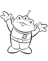 A coloring page of toy story